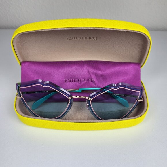 FINAL PRICE - EMILO PUCCI WOMENS TURQUOISE FRAME SUNGLASSES main image 7